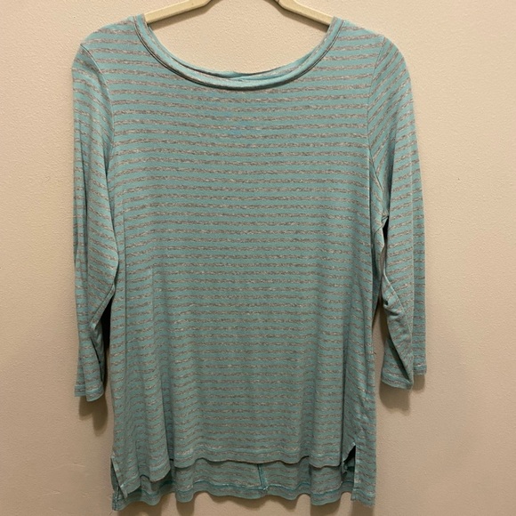 Sejour ladies long sleeve size 1X aqua and gray. In excellent shape - Picture 2 of 10